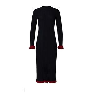 VEDA‎ Black Figgy Dress with Red Accents Size 16 MSRP: $ 498